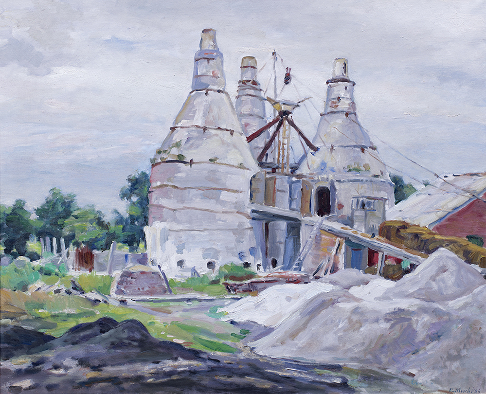 Kalkovens aan het Damsterdiep bij Garmerwolde